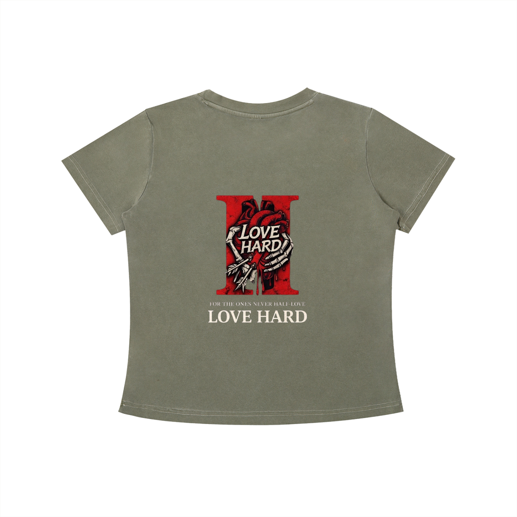 Women Vintage Wash Slim Fit T-shirt
