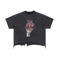 Vintage Wash Boxy Distressed Hem T-Shirt