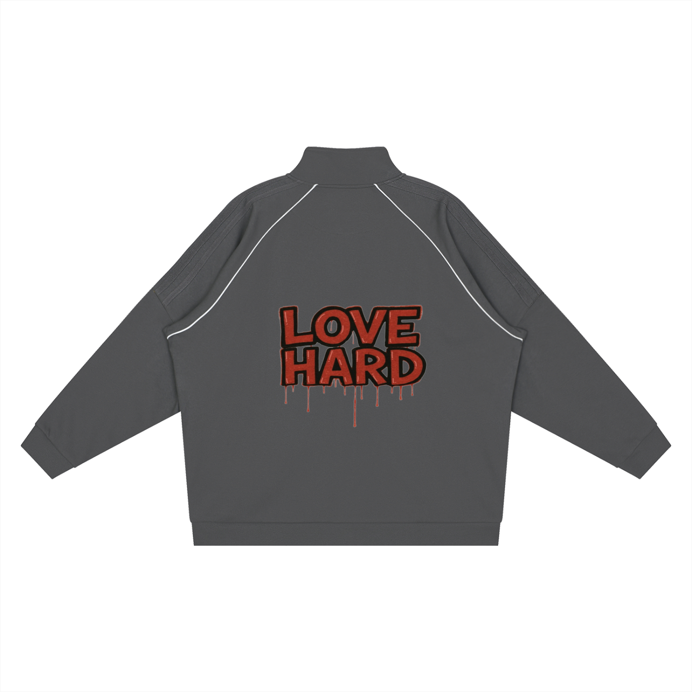 Reflection Striped Raglan Sleeve  Jacket