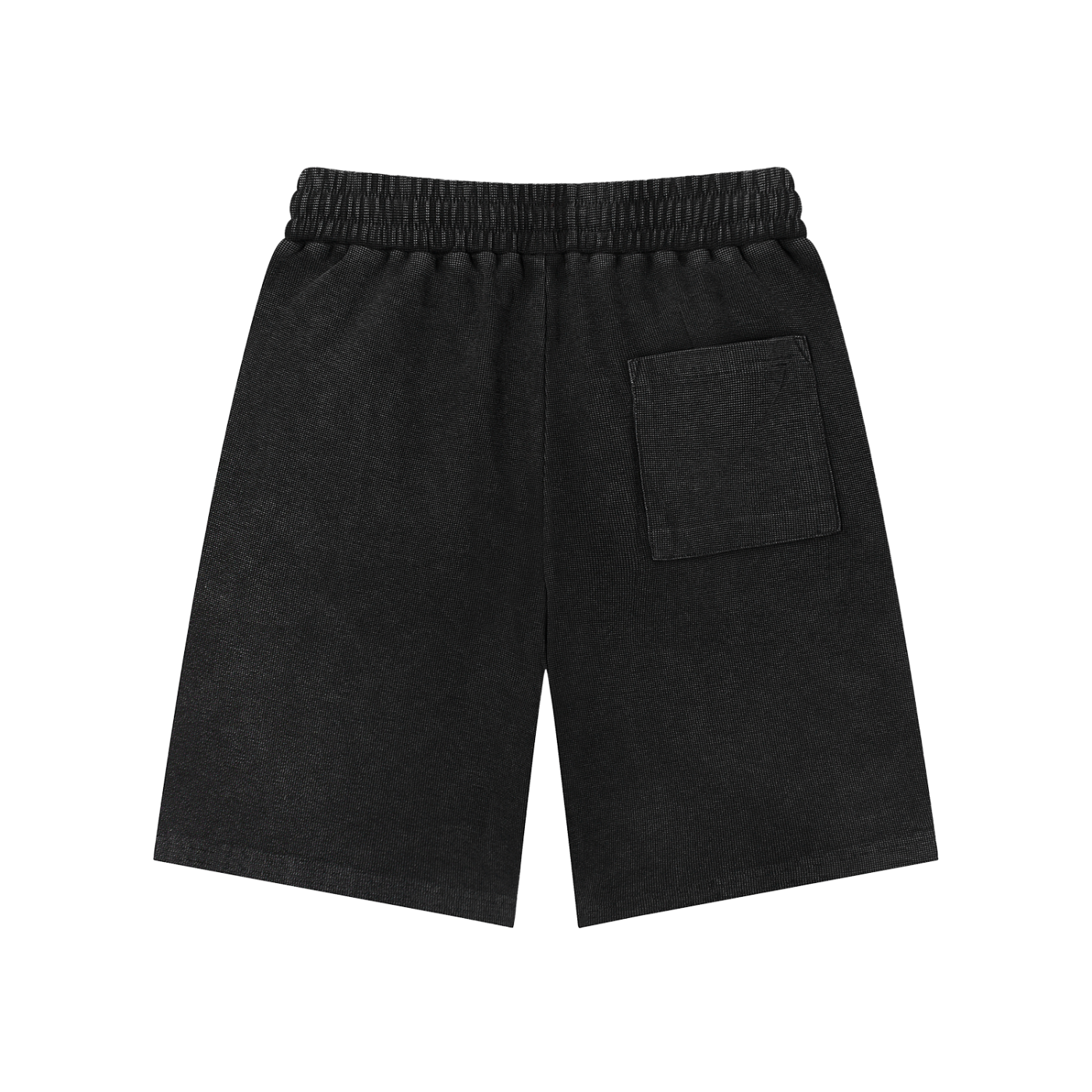 Men Mineral Wash Waffle Knit Shorts