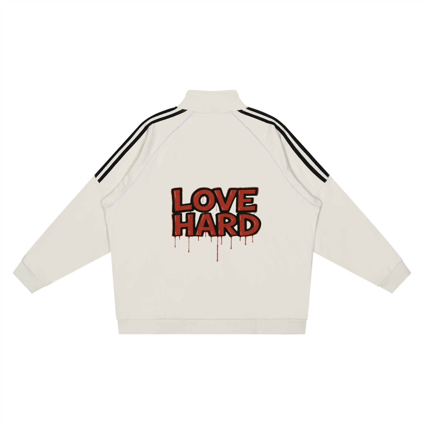 Reflection Striped Raglan Sleeve  Jacket