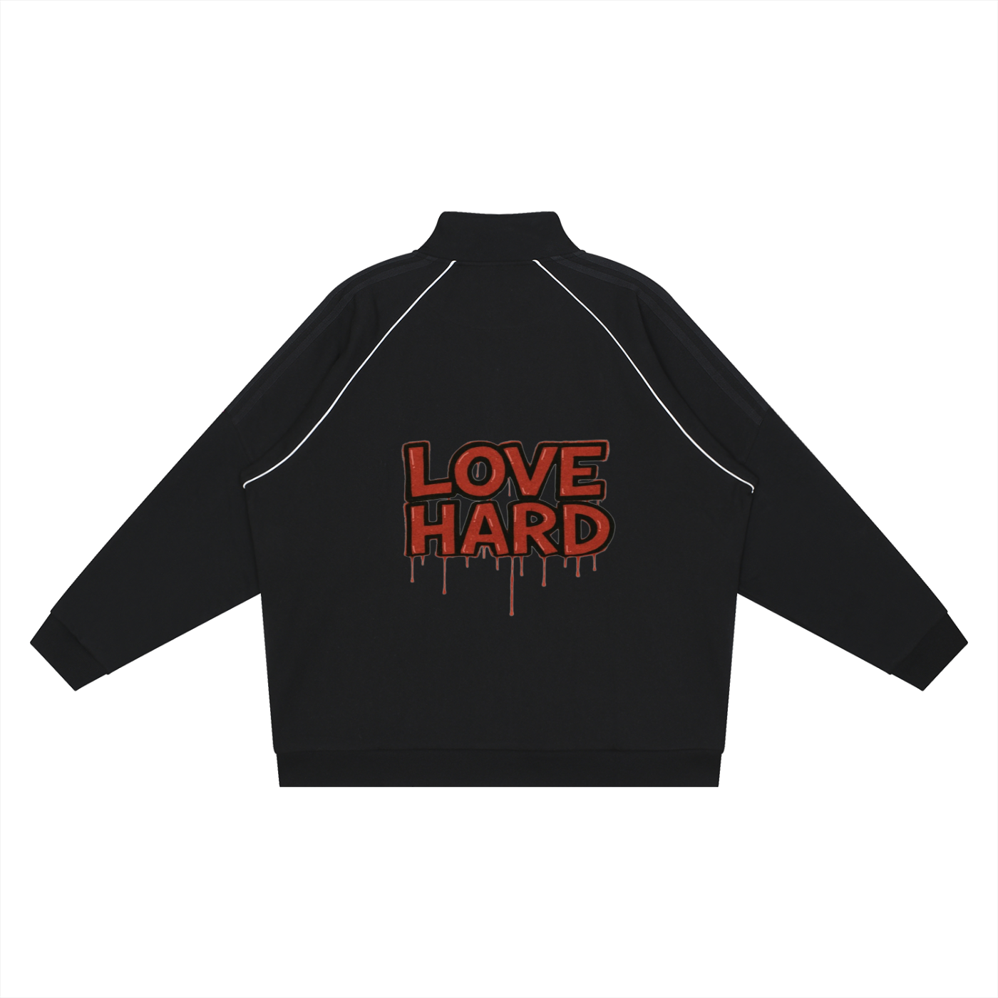 Reflection Striped Raglan Sleeve  Jacket