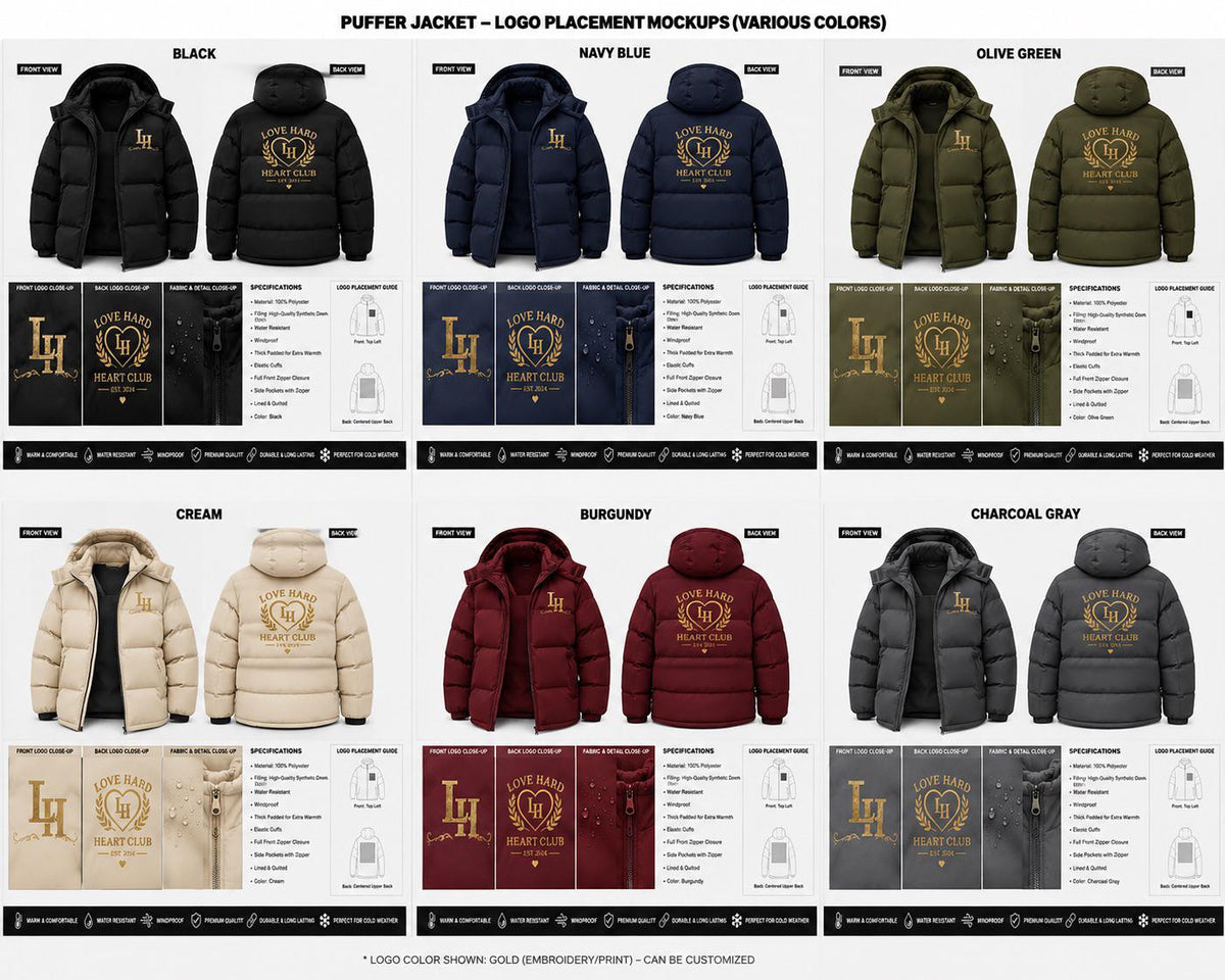 Crewneck, Sweatpants, Leggings & Puffer Set