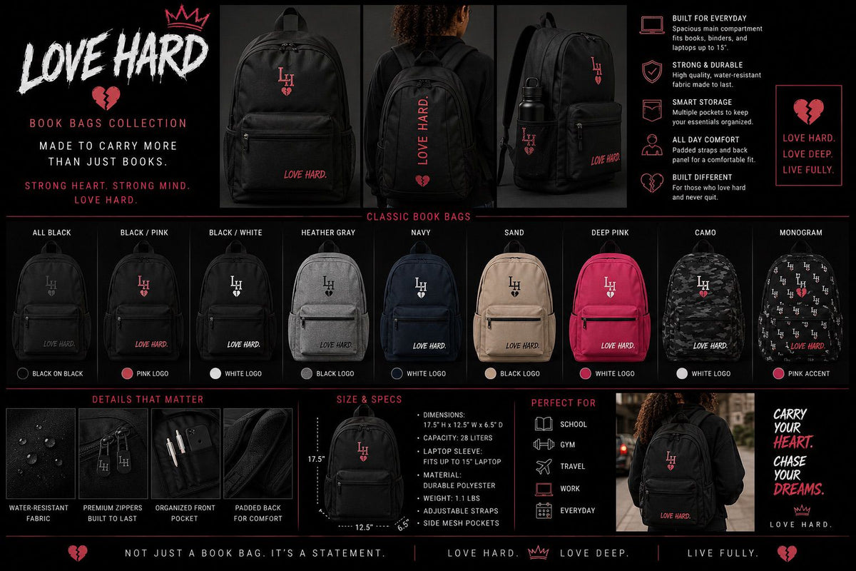 Love Hard Back pack Collection – Classic Bag Pack