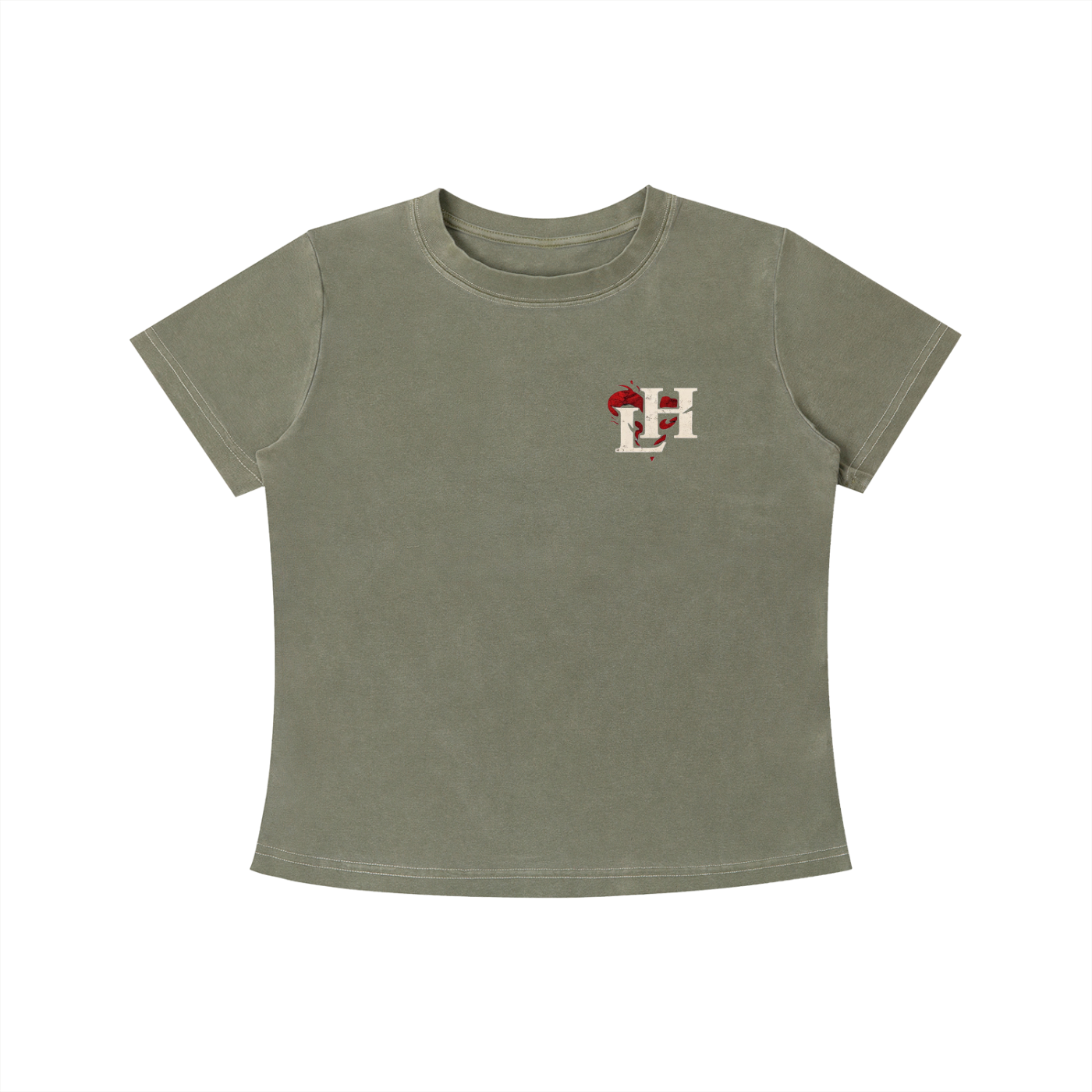 Women Vintage Wash Slim Fit T-shirt